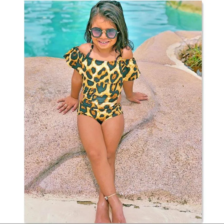 Baby Girl Leopard Swimwears