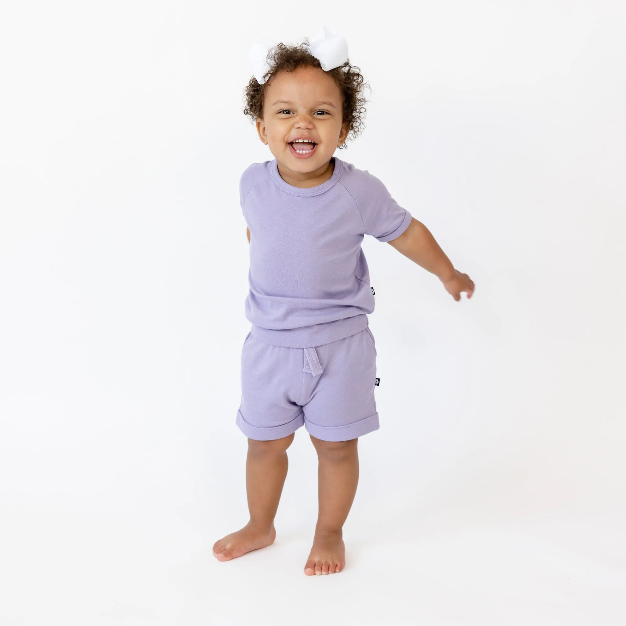 Bamboo Jersey Short Sleeve Jogger Set in Taro