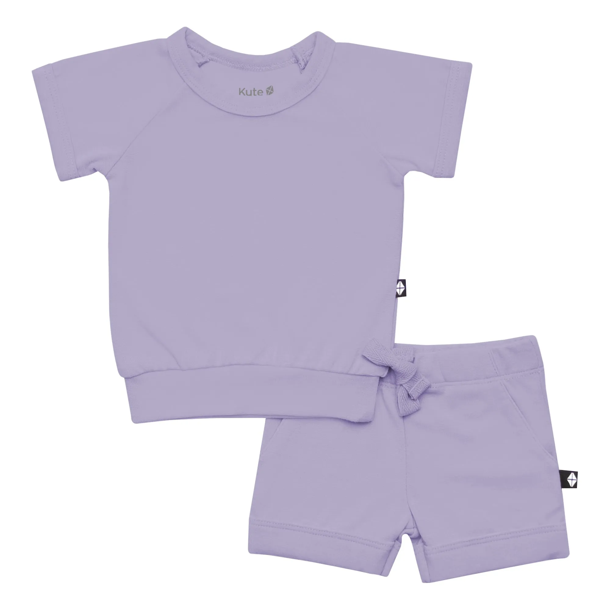 Bamboo Jersey Short Sleeve Jogger Set in Taro