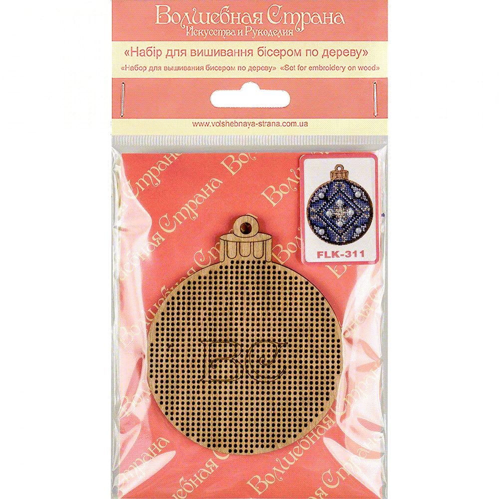 Bead embroidery kit on wood FLK-311