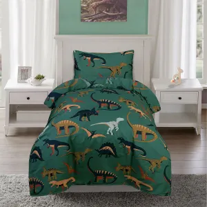 BED SHEET DINOSAUR GREEN- Single