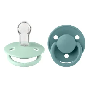 BIBS De Lux Silicone Pacifier 2 Pack - Nordic Mint/Island Sea