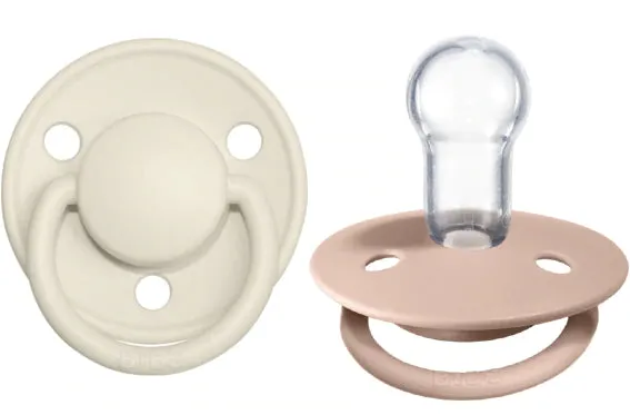 BIBS Pacifier De Lux Silicone 2 PK Ivory / Blush