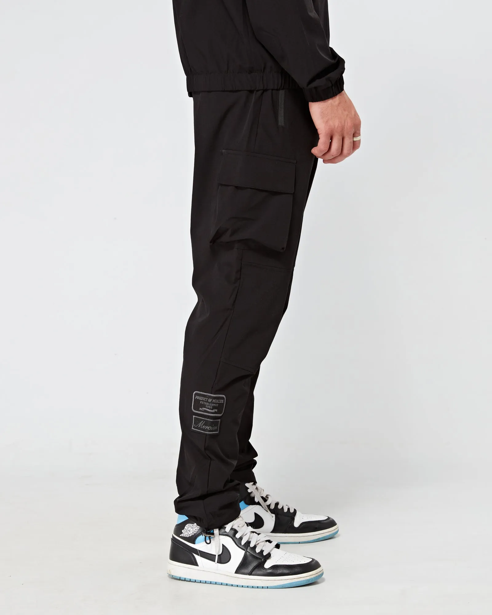 Black Tonal Badge Cargos