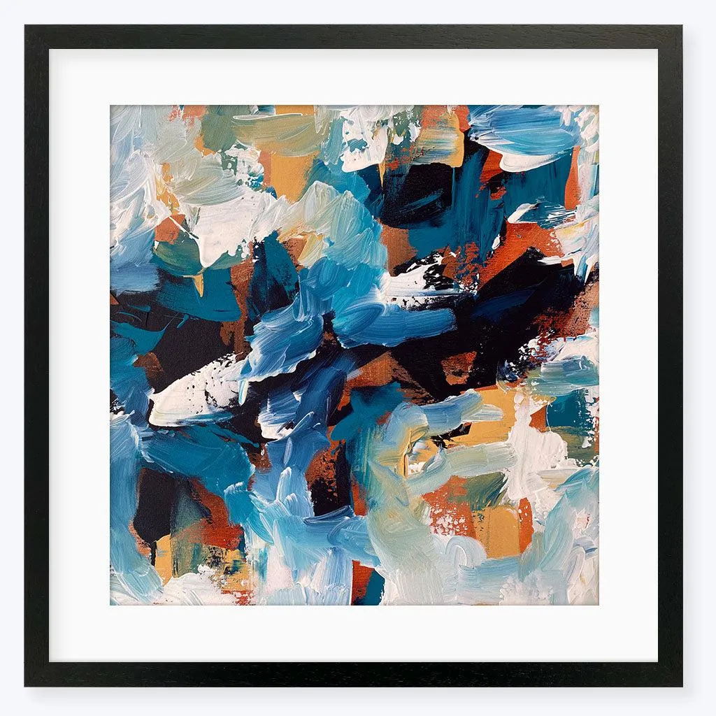 Blue Coastline Abstract Art Print