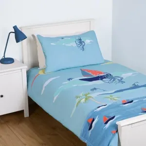 Boats Blue Duvet Cover