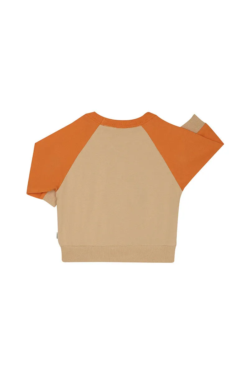 Bonds Soft Threads Pullover - Cappuccino Time / Orange Jam