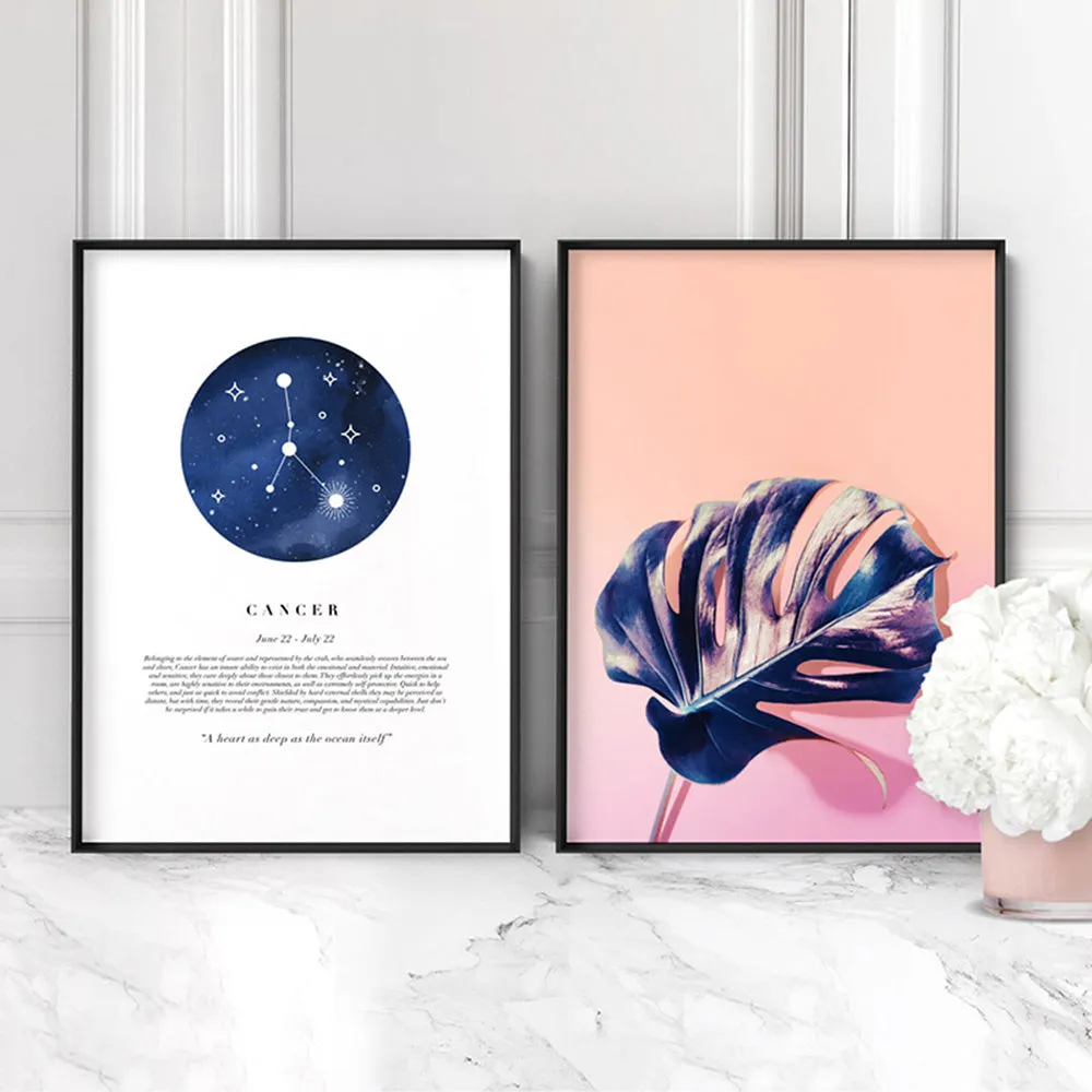 Cancer Star Sign | Watercolour Circle - Art Print