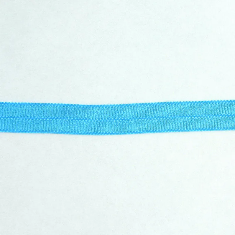 Caribbean Blue Fold-Over Elastic Trim