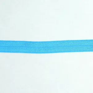 Caribbean Blue Fold-Over Elastic Trim