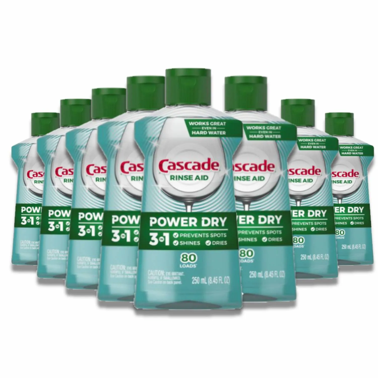 Cascade - Platinum, Dishwasher Rinse Aid - 8.45 Oz - 8 Pack