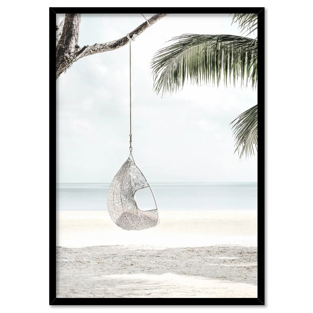 Coastal Palm beach Swing II - Art Print