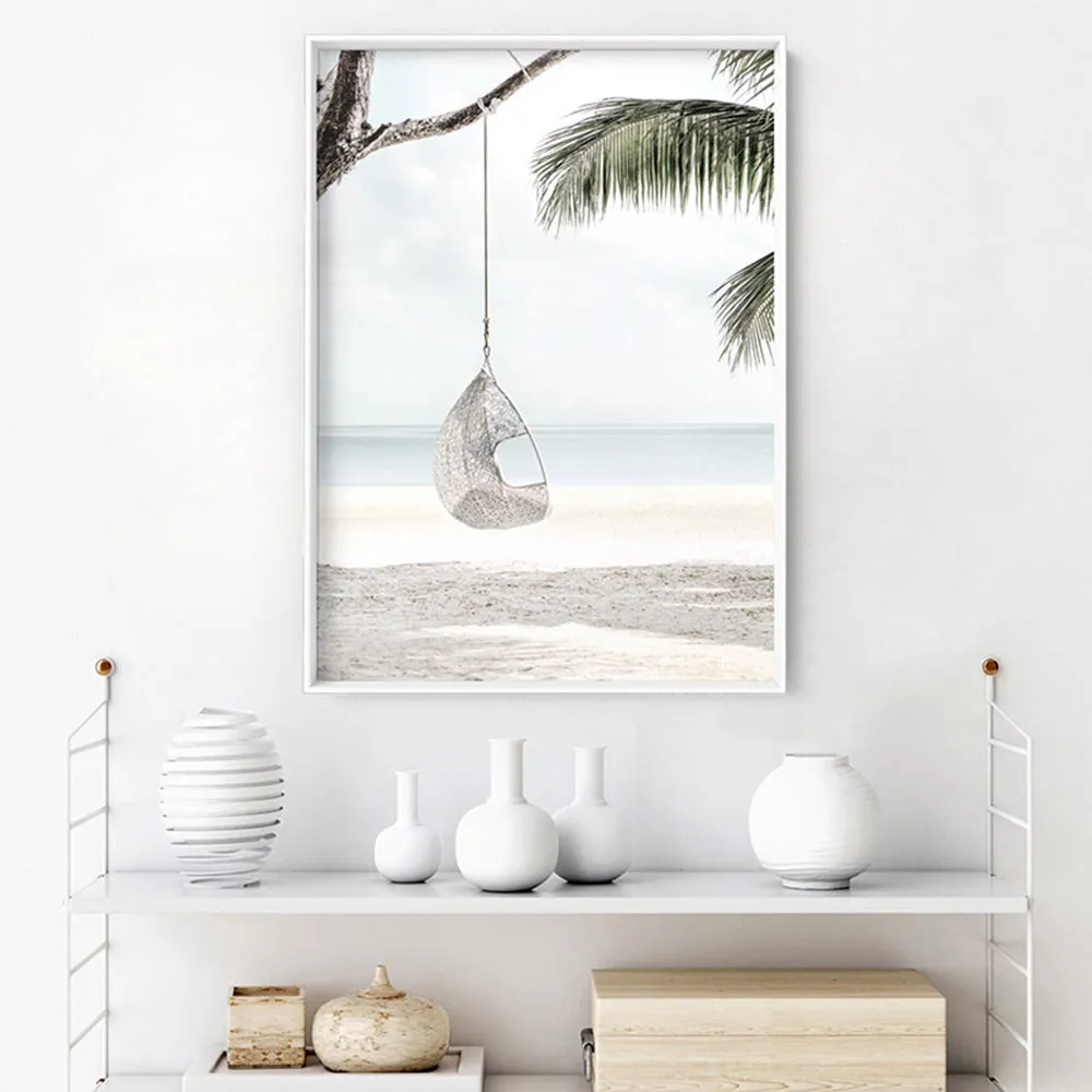 Coastal Palm beach Swing II - Art Print