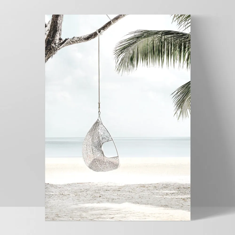 Coastal Palm beach Swing II - Art Print