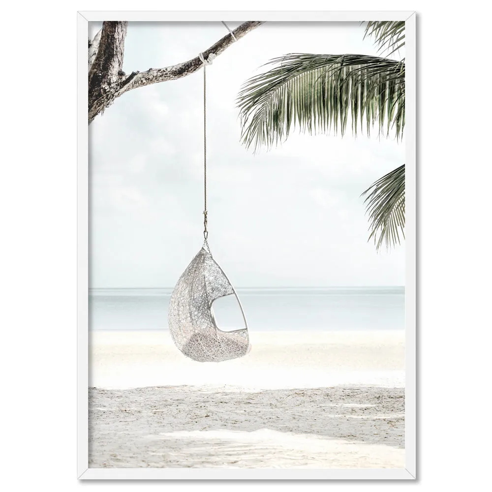 Coastal Palm beach Swing II - Art Print