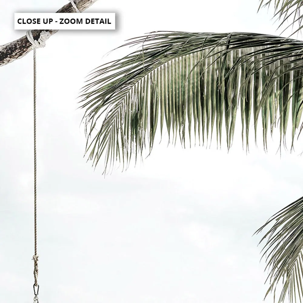 Coastal Palm beach Swing II - Art Print