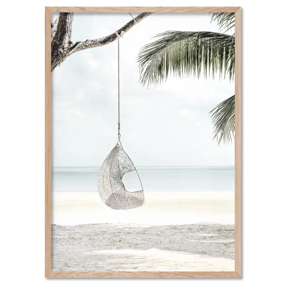 Coastal Palm beach Swing II - Art Print