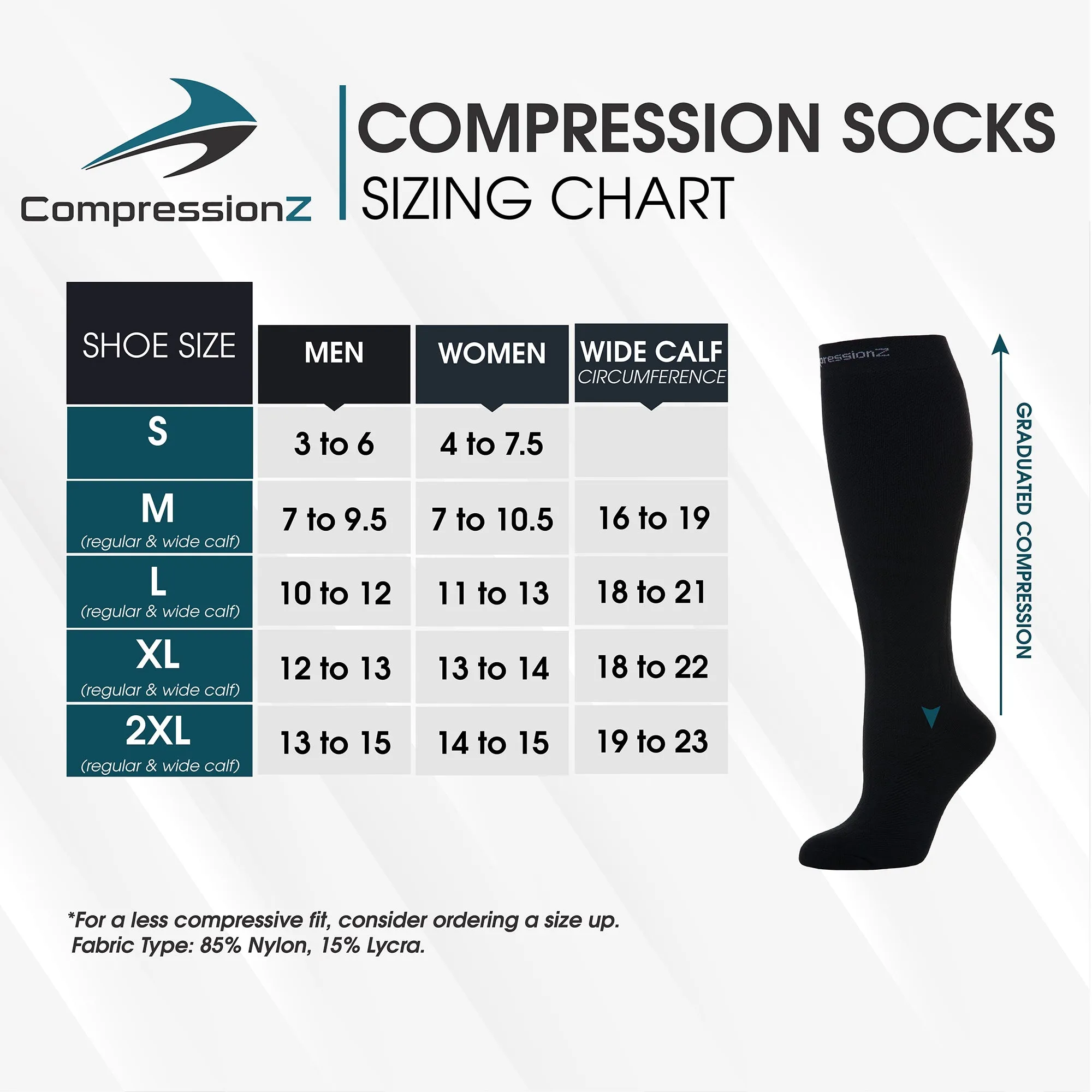 Compression Socks (20-30 mmHg) - Black