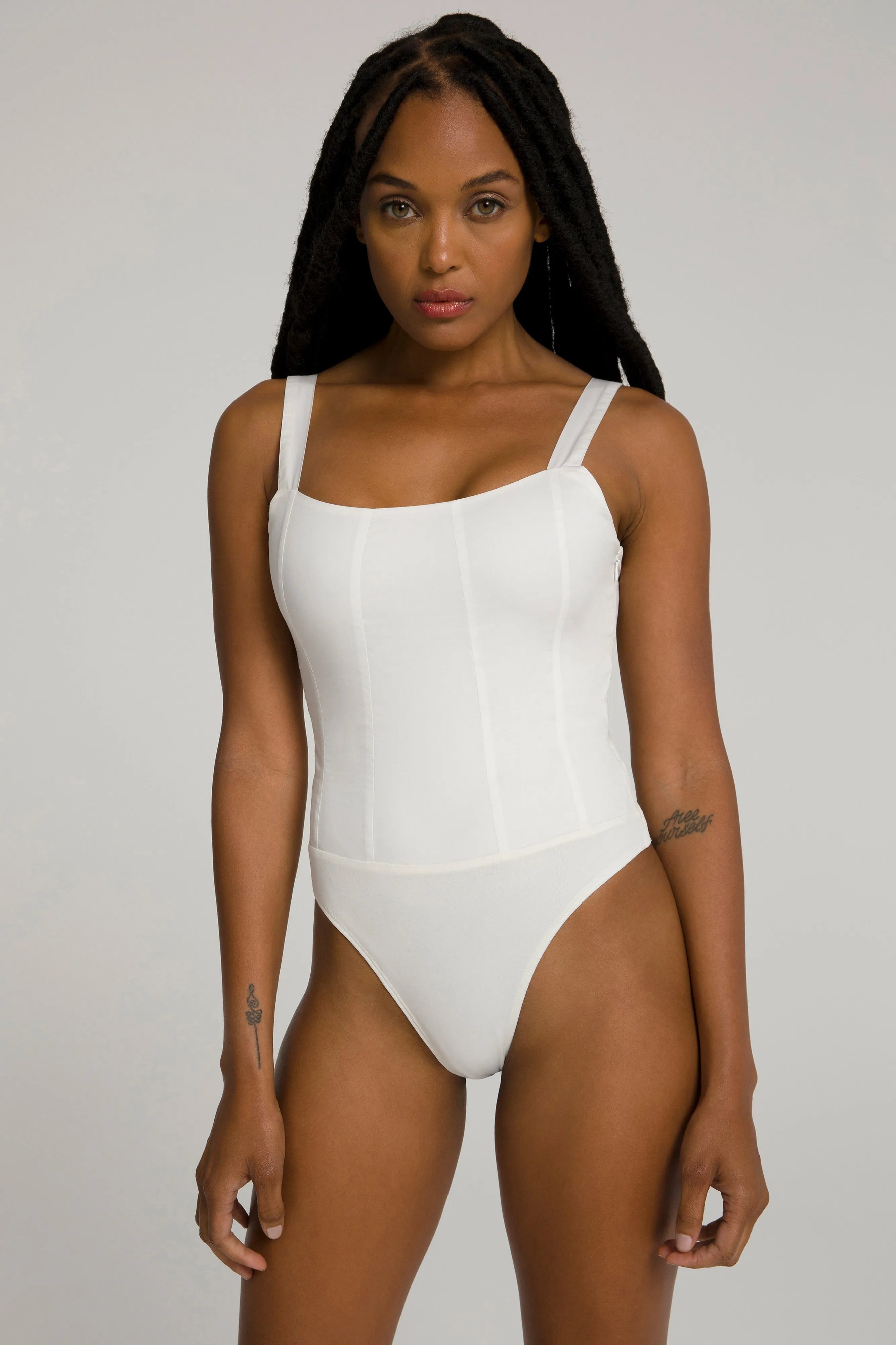 CONTOURED POPLIN BODY | WHITE001