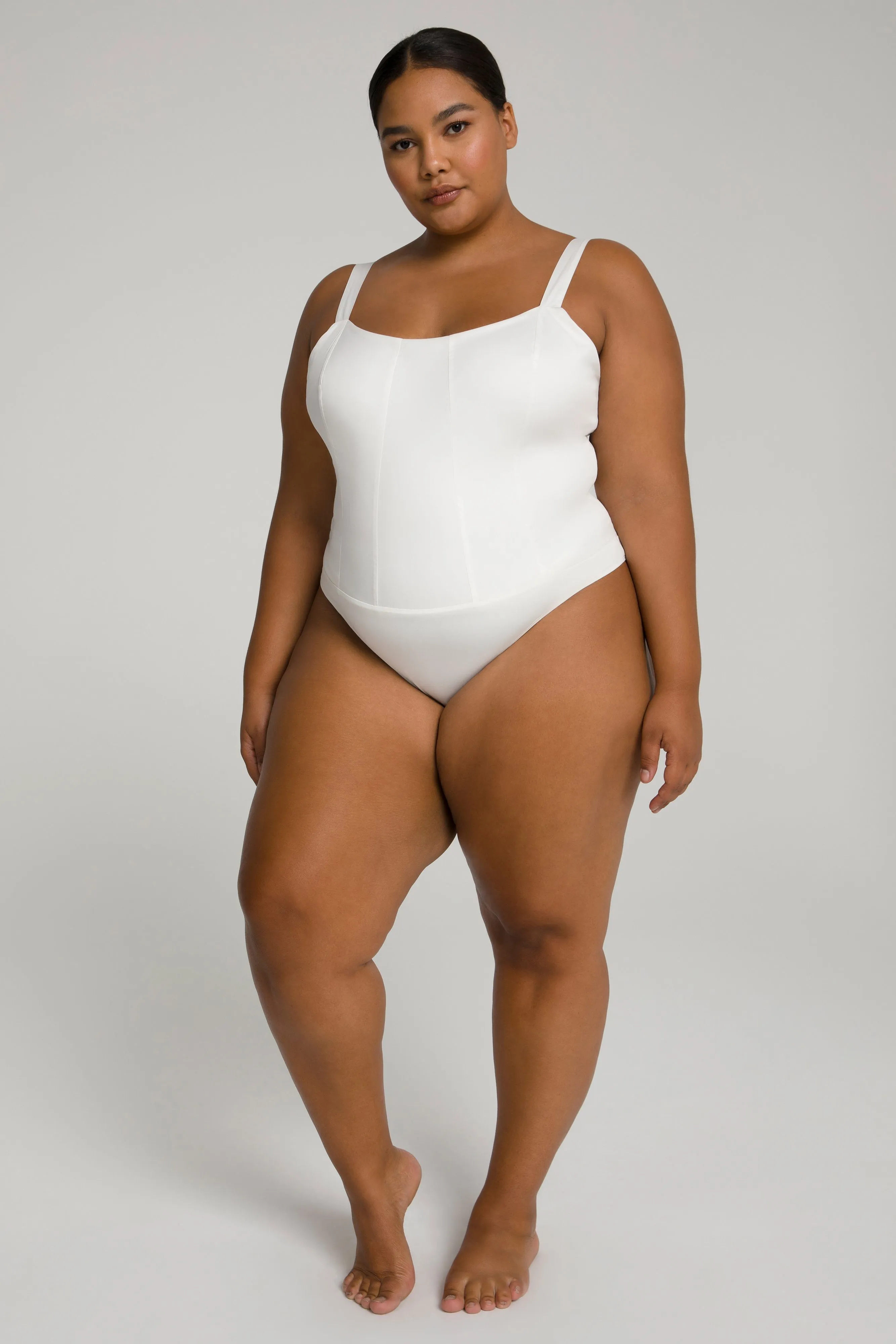 CONTOURED POPLIN BODY | WHITE001