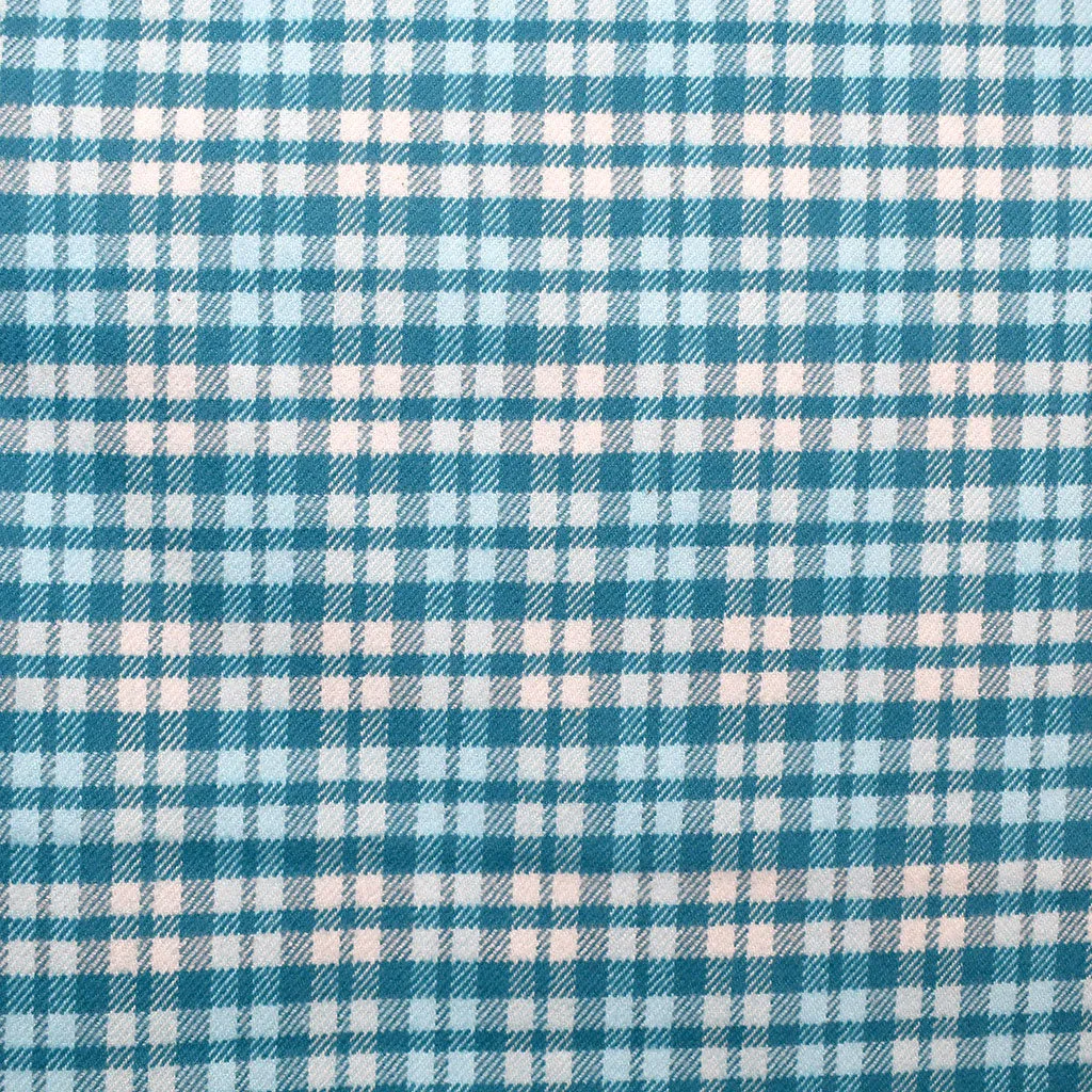 Cozy Cotton Flannel Check Plaid Aqua