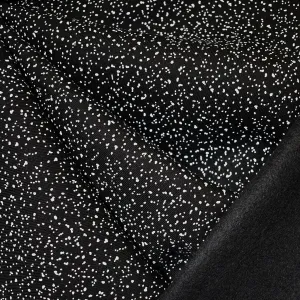 Cozy Scatter Dot Print Sweatshirt Fleece Black SY