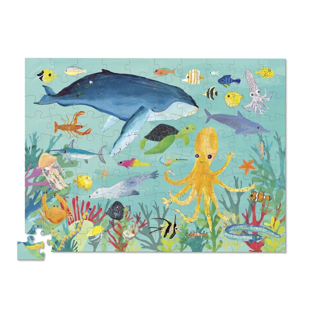 Crocodile Creek: 36 Animal Puzzle 100pc Ocean Animals