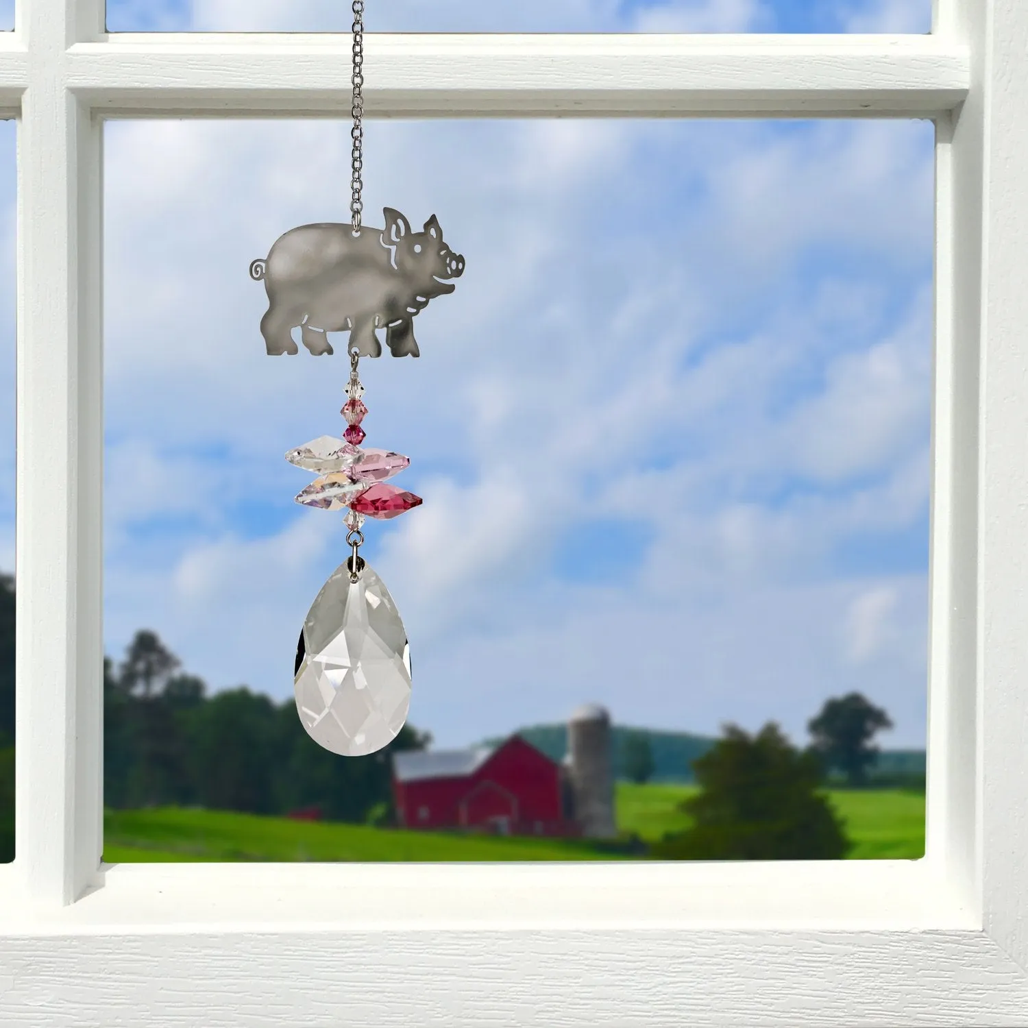 Crystal Fantasy Suncatcher - Pig