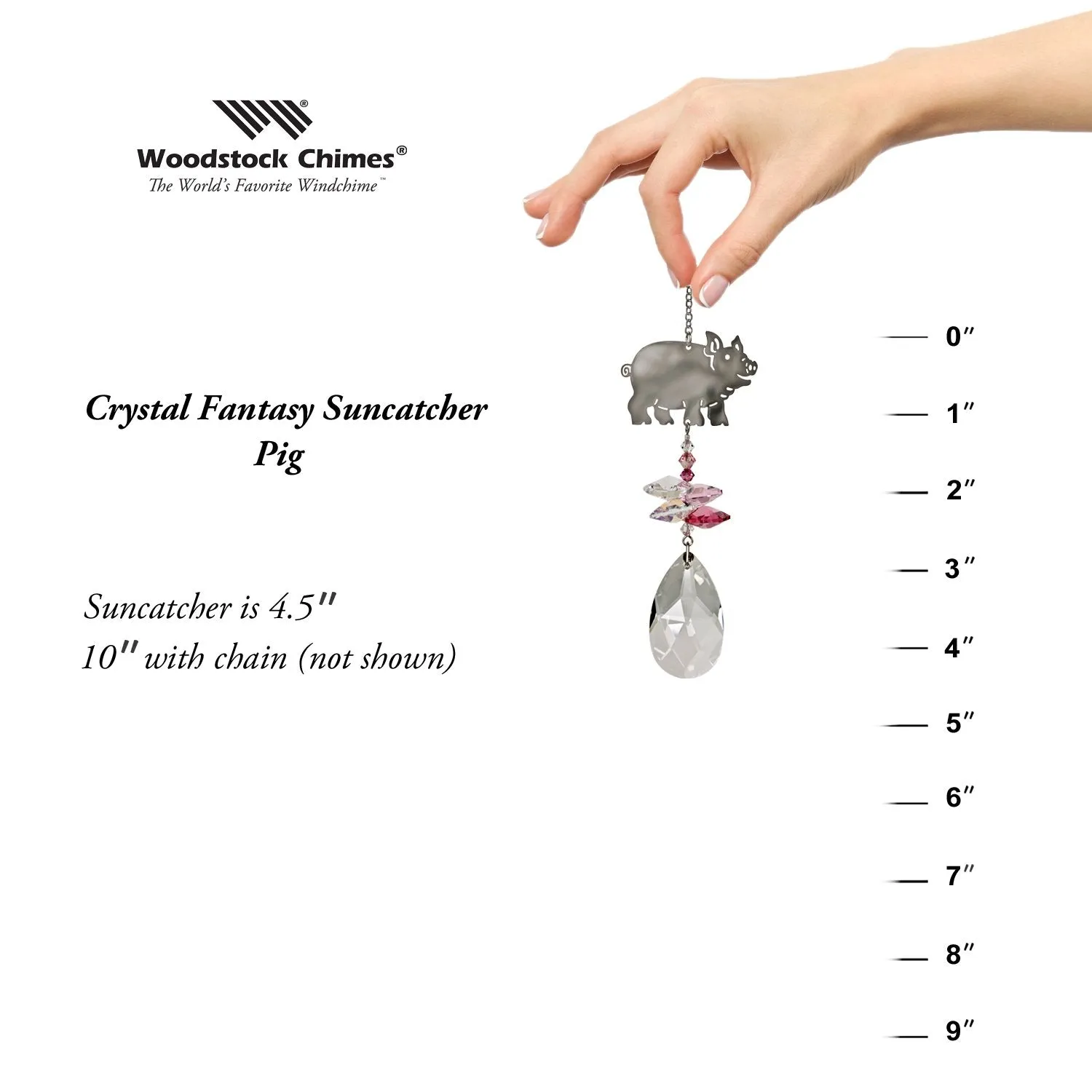 Crystal Fantasy Suncatcher - Pig