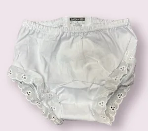 Diaper Cover-White Eyelet Trim