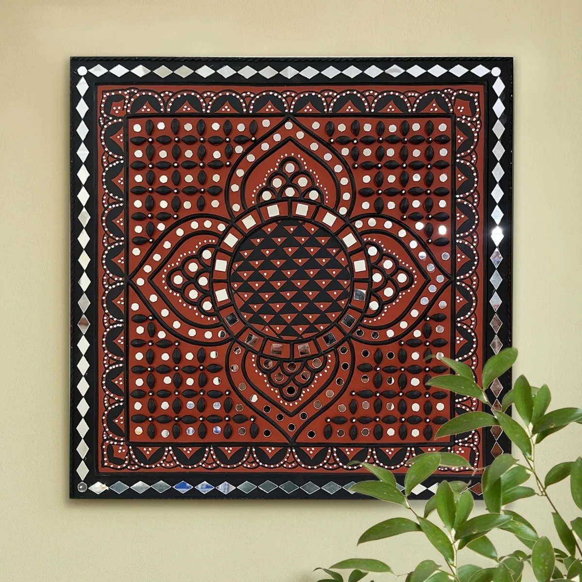 Earthen Sparkle Handmade Mud Art Wall Hanging