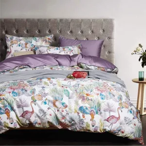 Egyptian Cotton Flower Print Girls Pastoral Princess Bedding Sets