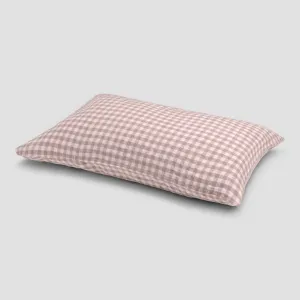 Elderberry Gingham 100% Linen Pillowcases (Pair)