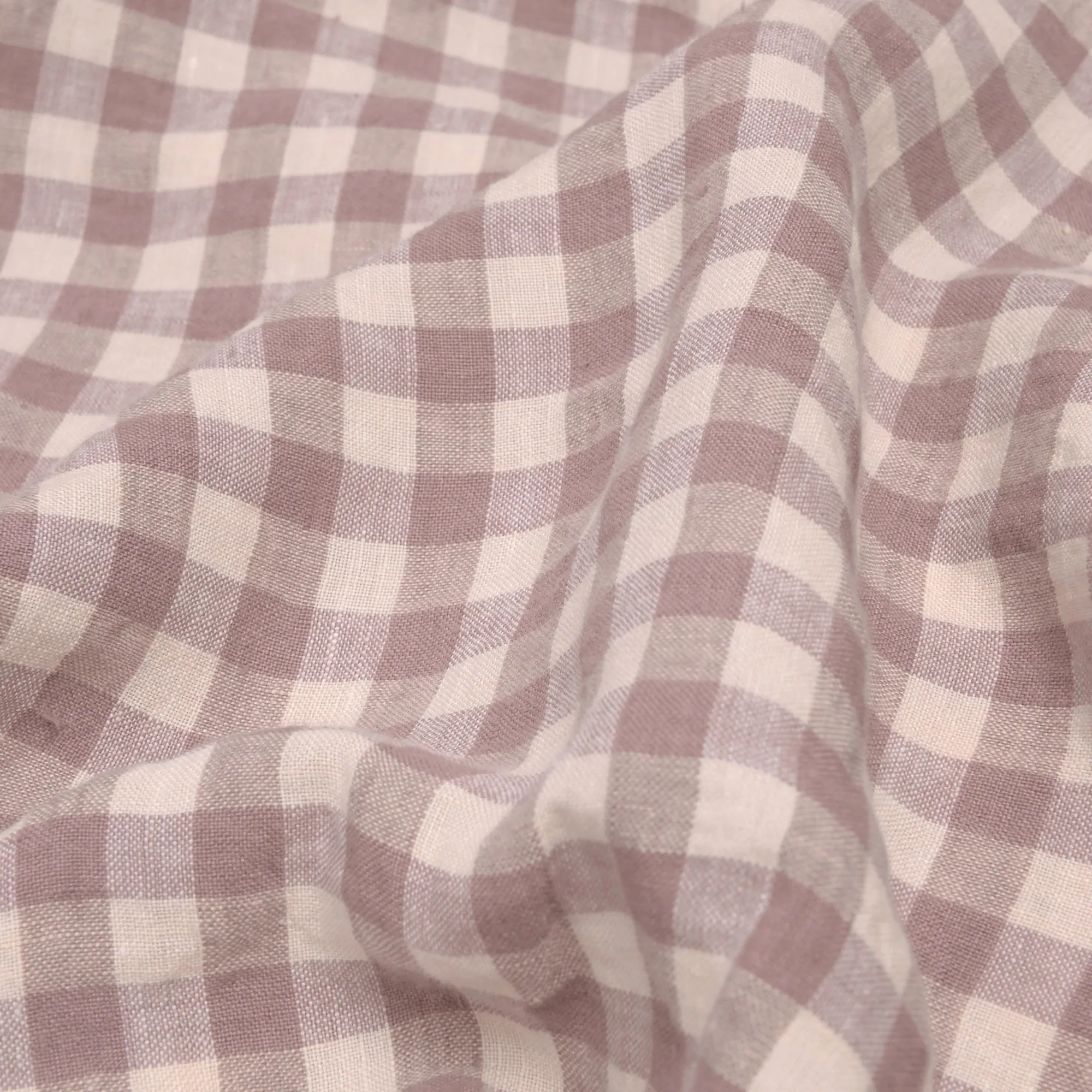 Elderberry Gingham 100% Linen Pillowcases (Pair)