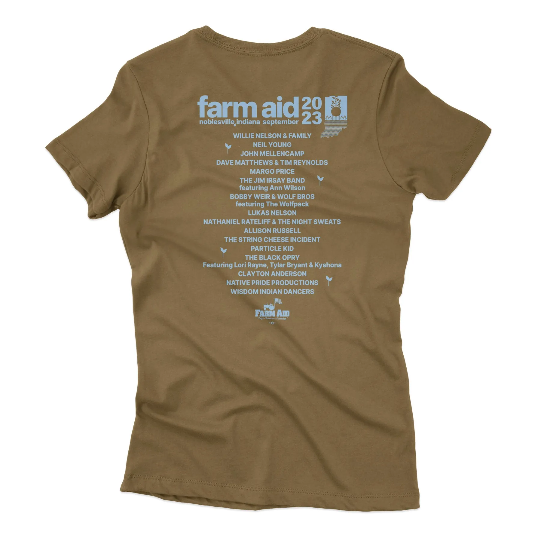 Farm Aid 2023 Sun Farmer Women's Tee – Olive