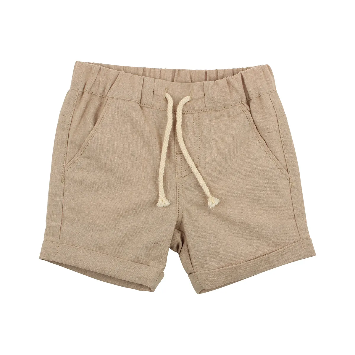 Fox & Finch Rahh Woven Short in Beige (Size 000-7Y)