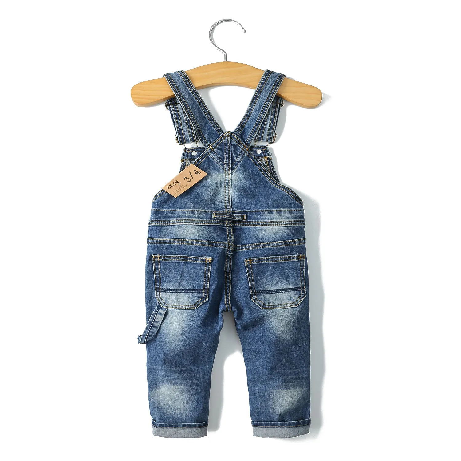 Girl Boy Jeans Overalls Ripped Jumpsuit