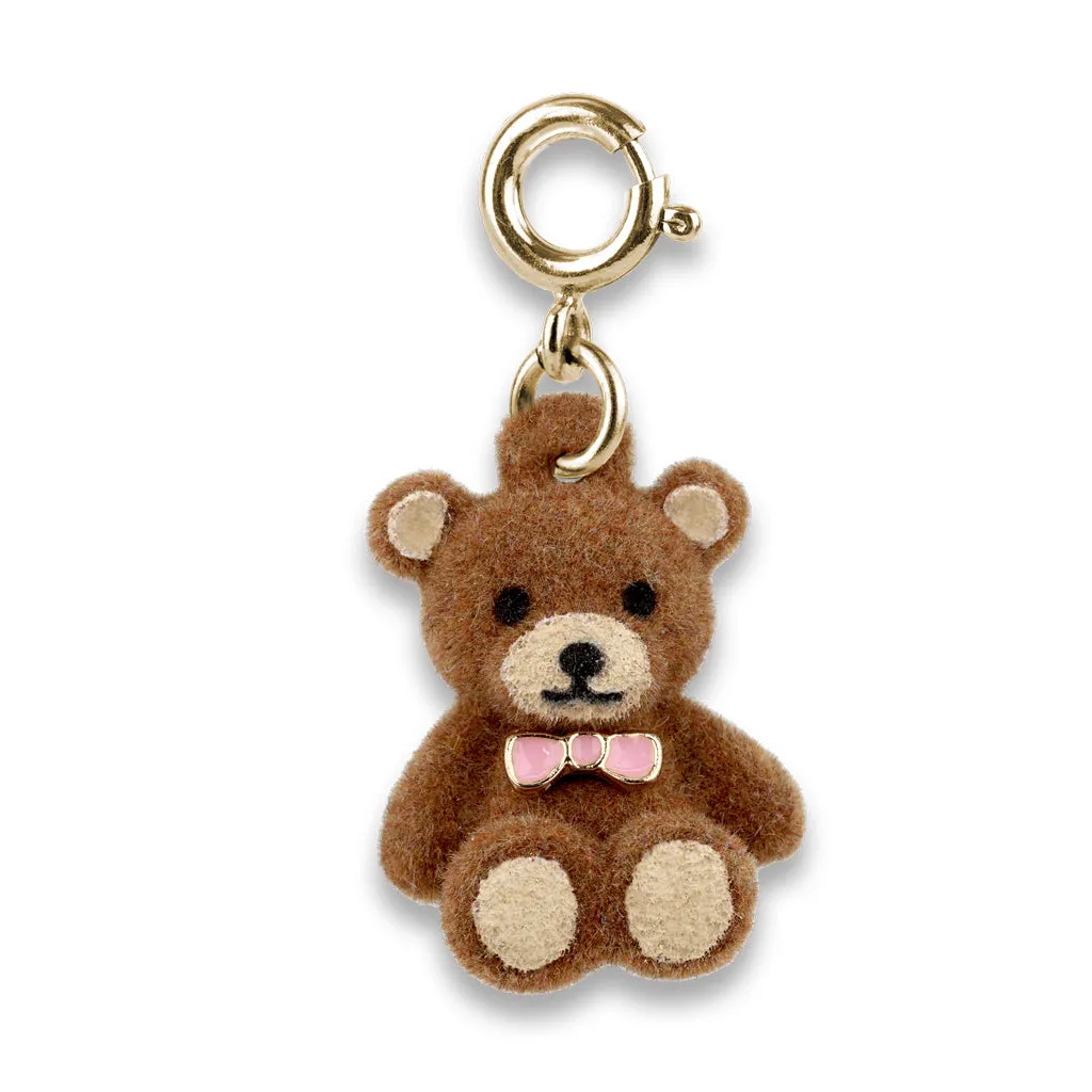 Gold Fuzzy Bear Charm