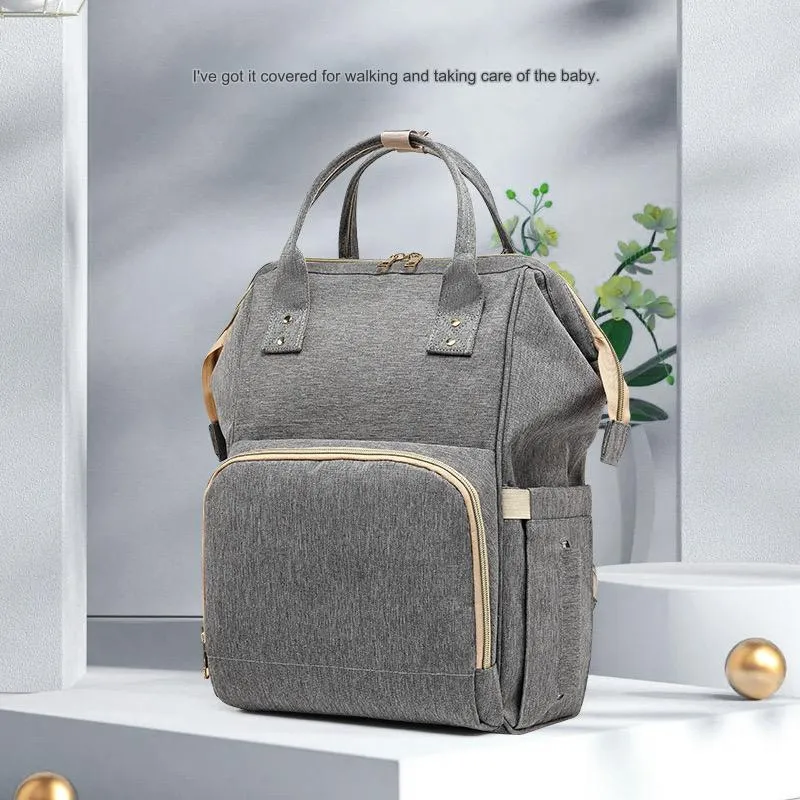 Grey Diaper Bag, Baby Nappy Changing Bag 4125