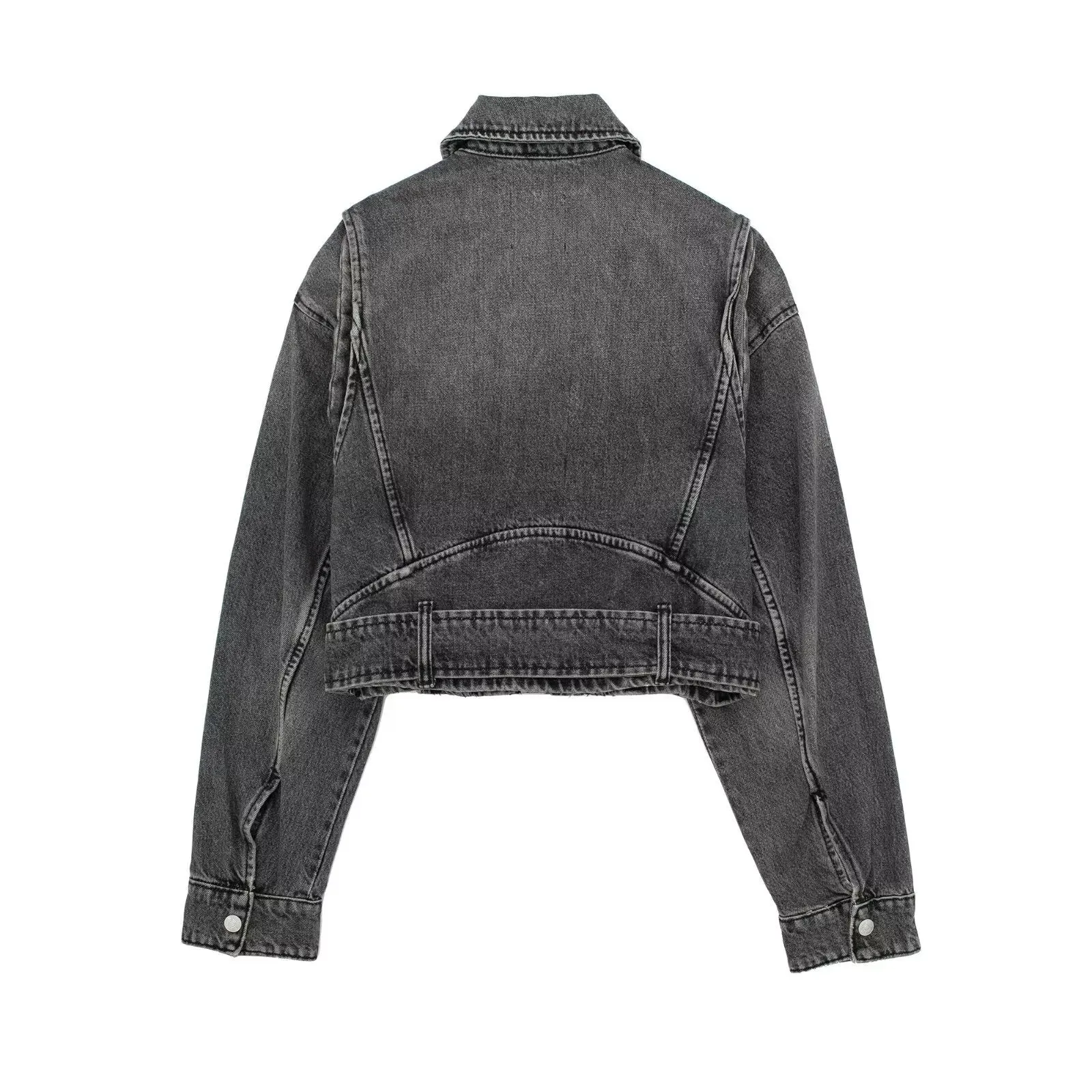 Grey Rust Denim Jacket