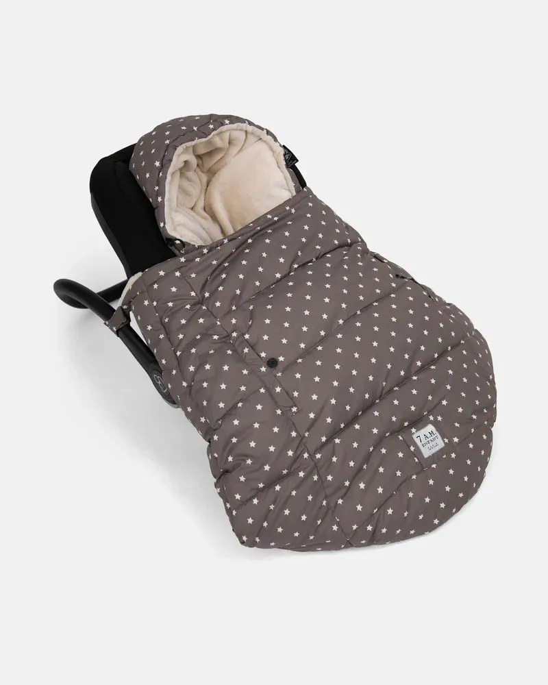 >7 A.M. Enfant K-Poncho Heavyweight - Print Ash Oak Stars - 0-3T