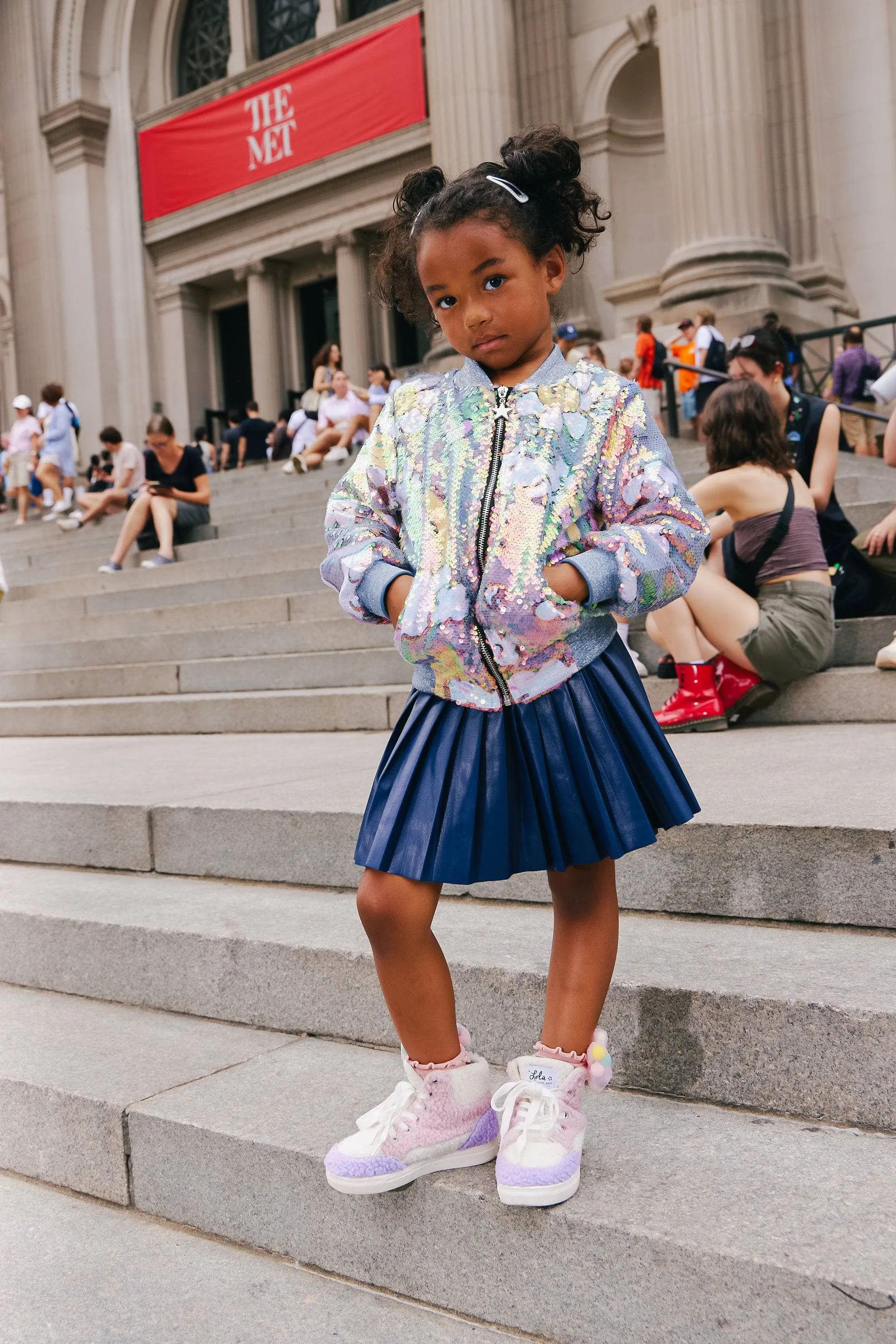 Happy Daisy Rainbow Sequin Bomber