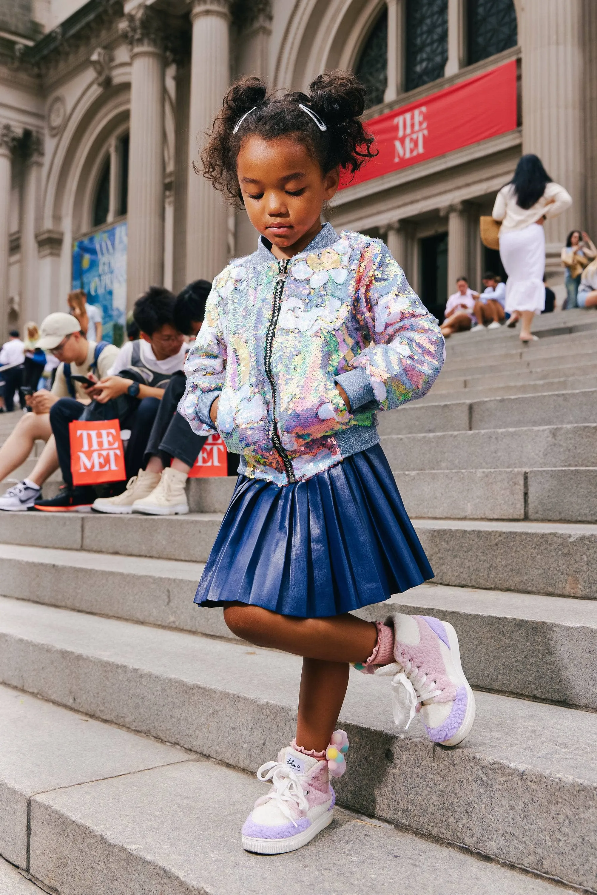 Happy Daisy Rainbow Sequin Bomber