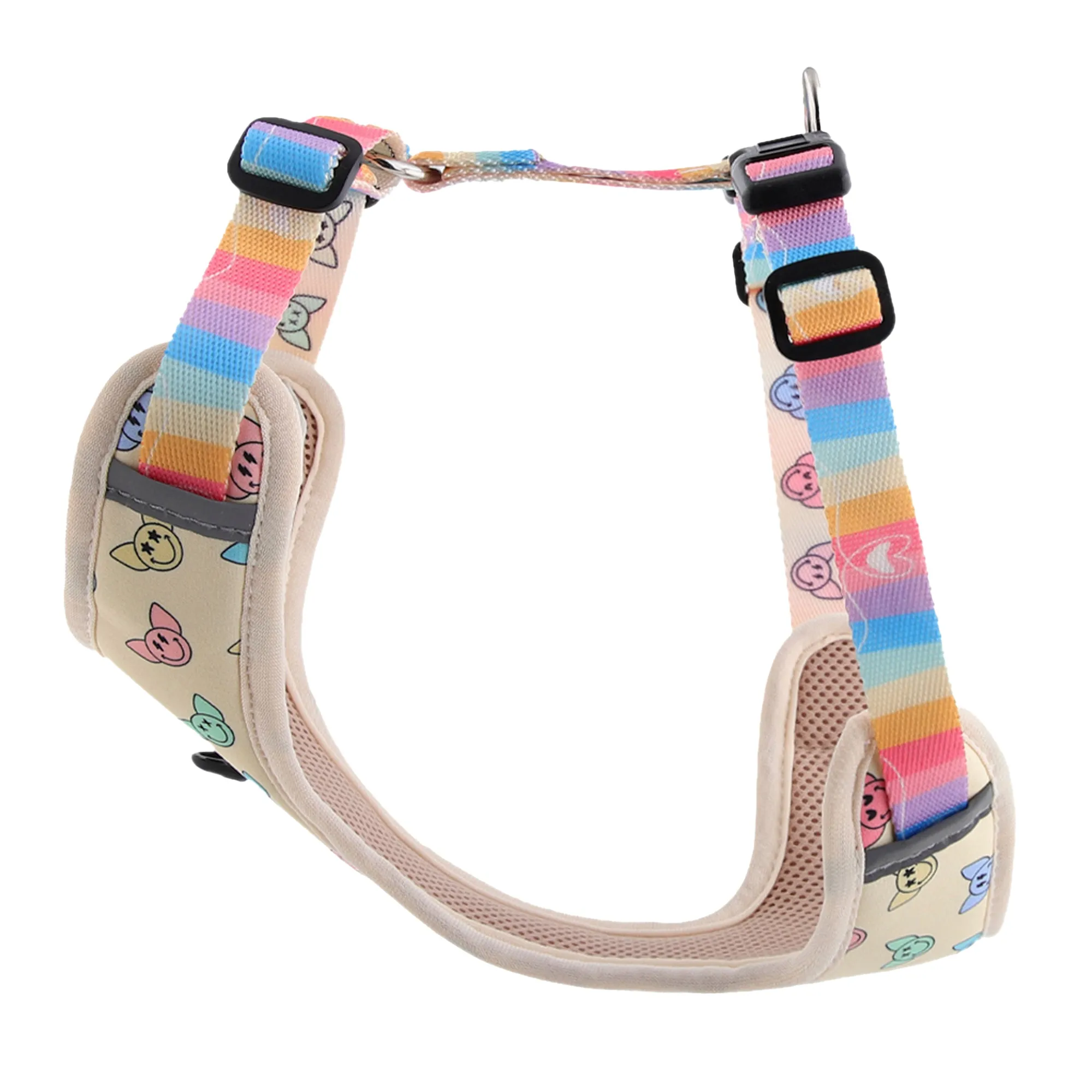 Happy Faces Dog Harness | Glow-in-the-Dark | Paws of Pride Collection | Toy Doggie