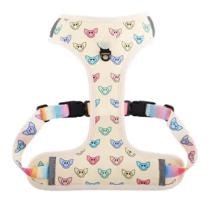 Happy Faces Dog Harness | Glow-in-the-Dark | Paws of Pride Collection | Toy Doggie