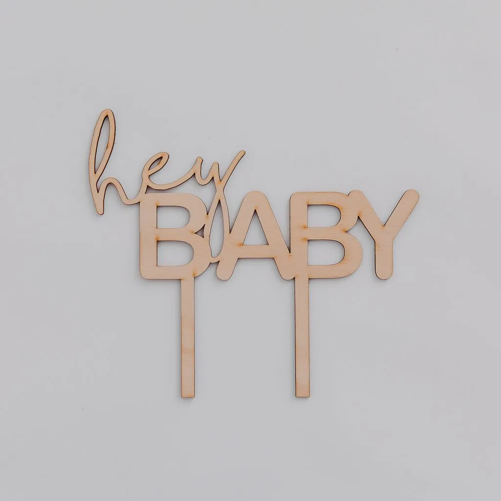 Hey Baby Cake Topper