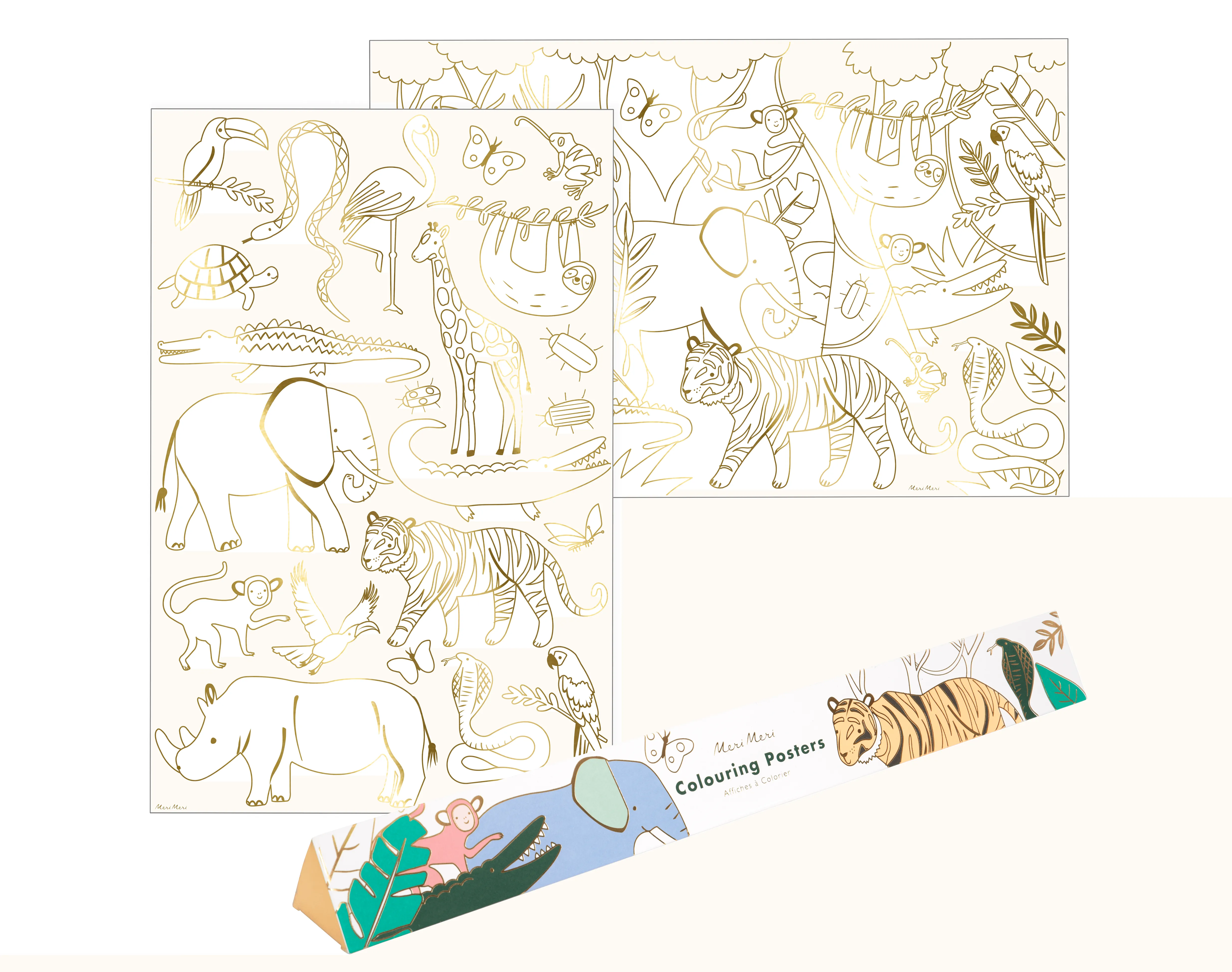 Jungle Coloring Posters - Set of 2