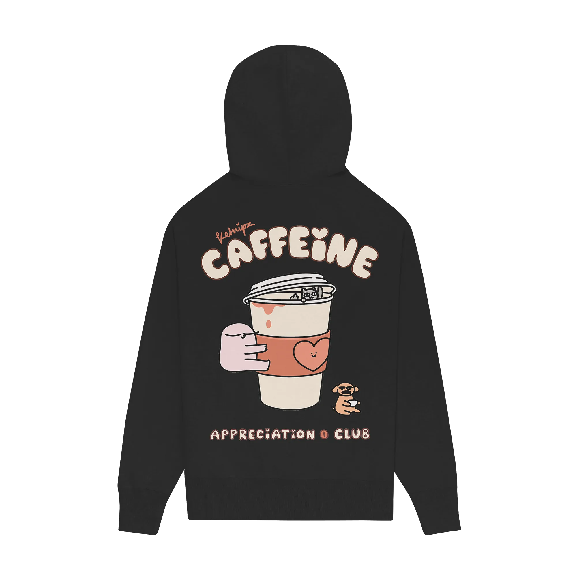 Ketnipz Caffeine Appreciation Club Black Hoodie