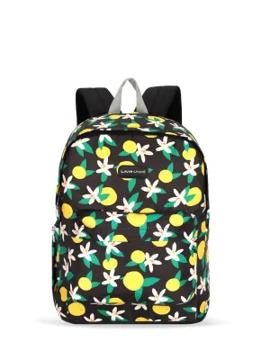 Lavie Sport Lime 18L Printed Casual Backpack |School Bag for Girls Black