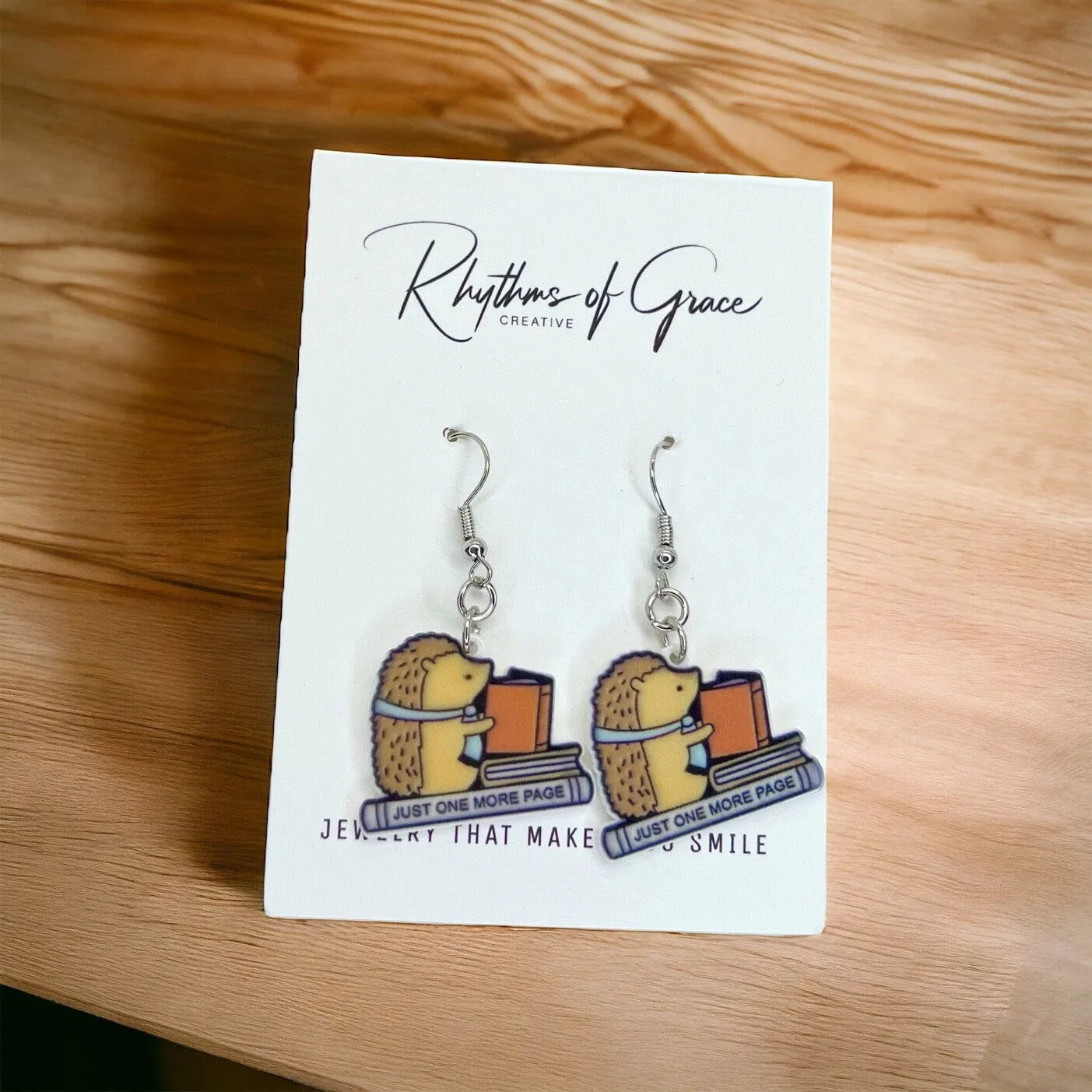 Librarian Earrings - Teacher Earrings, Book Club,  Book Club Earrings, Handmade Earrings, Librarian Jewelry, Book Worm, Reading, Author